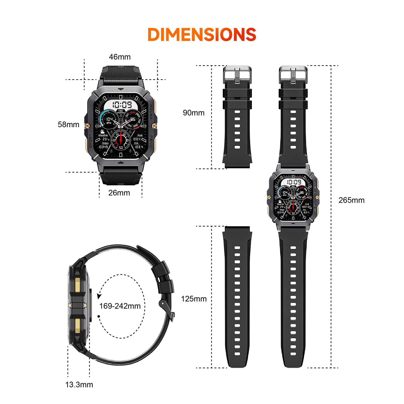OUKITEL BT101 MILITÄRISCHE INTELLIGENTE UHR - Image 11