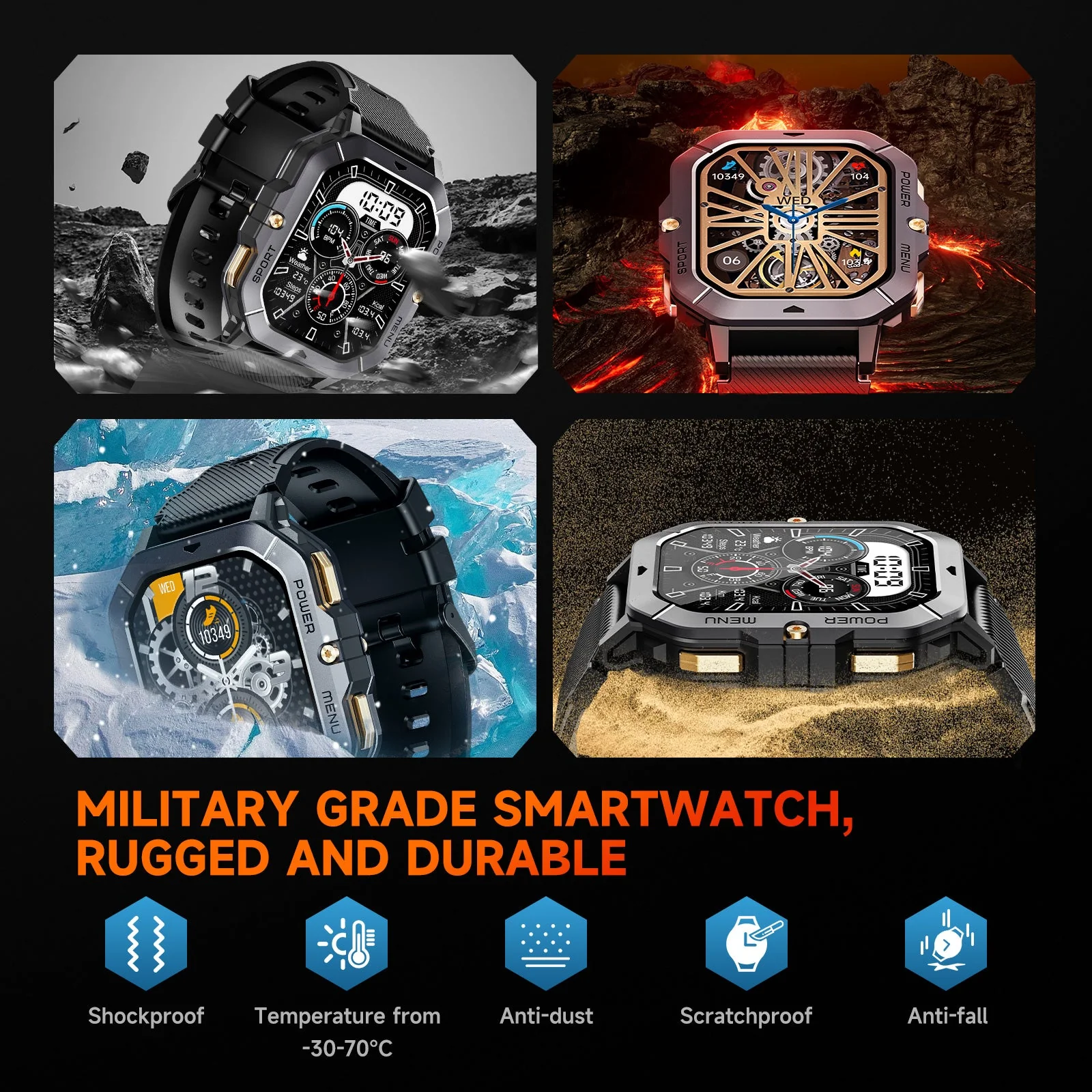 OUKITEL BT101 MILITÄRISCHE INTELLIGENTE UHR - Image 8