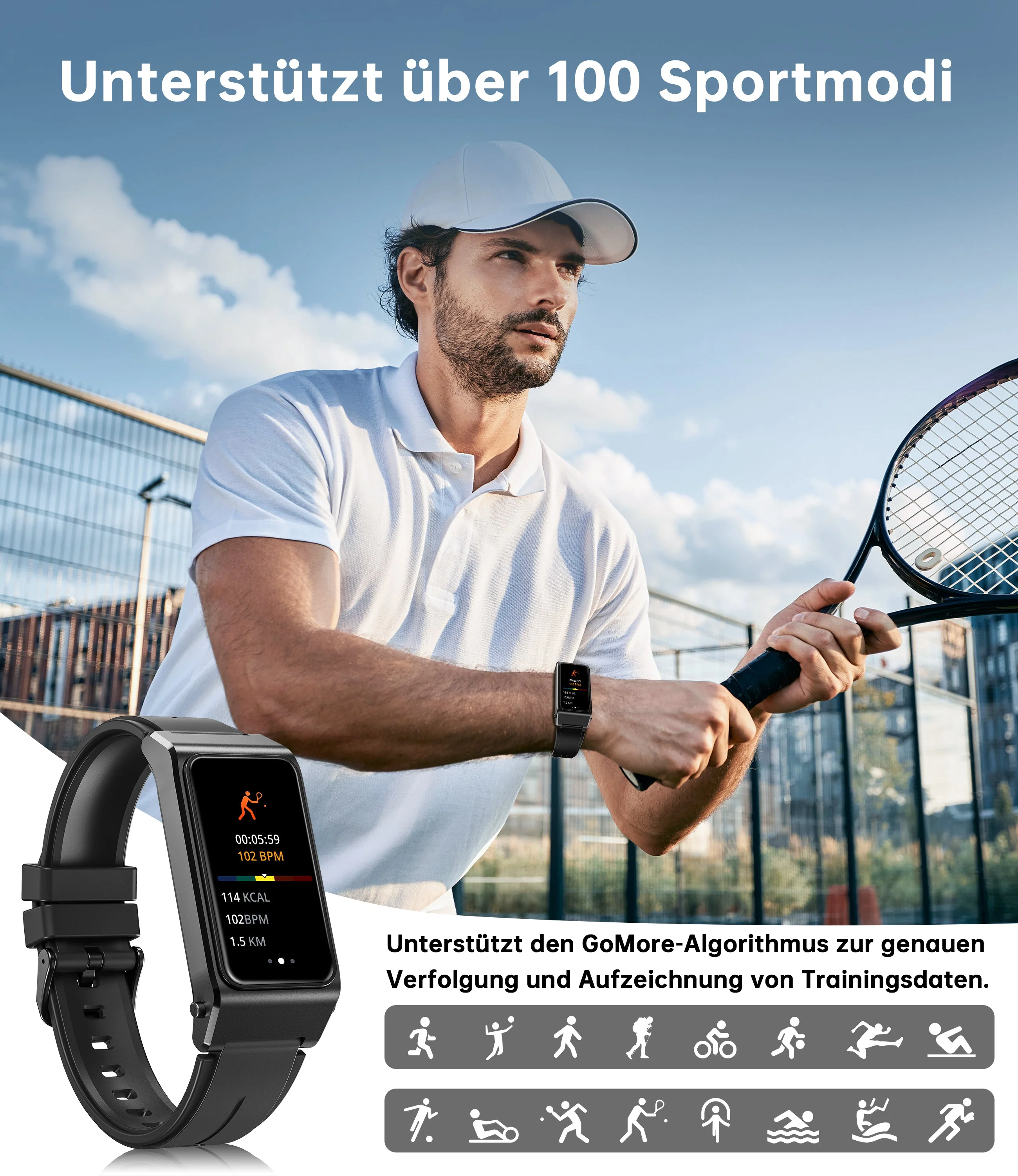 OUKITEL BT11 2-in-1 Smartwatch undBluetooth-Kopfhörer(WP200Pro Modular Watch Same) - Image 5