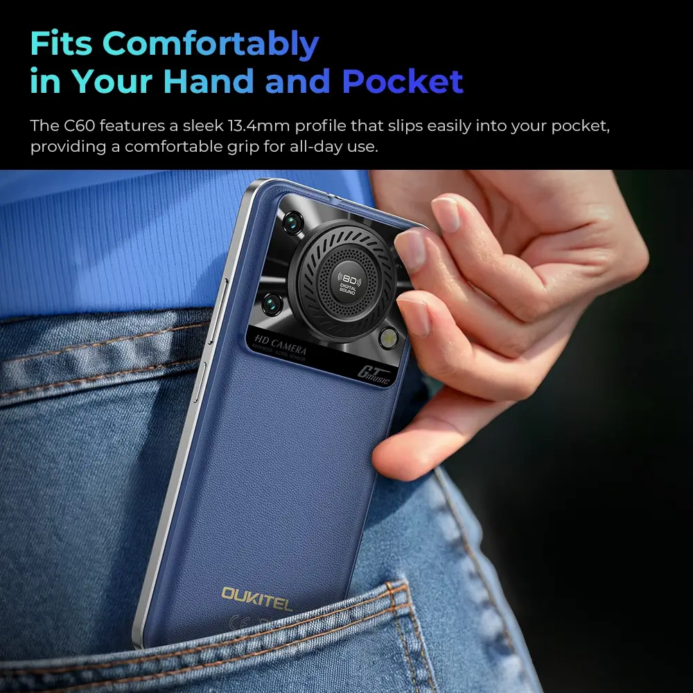 Oukitel C60 6.88-inch 10000mAh Battery 13.4mm Ultra-thin Body SmartPhone(4GB+128GB) - Image 14
