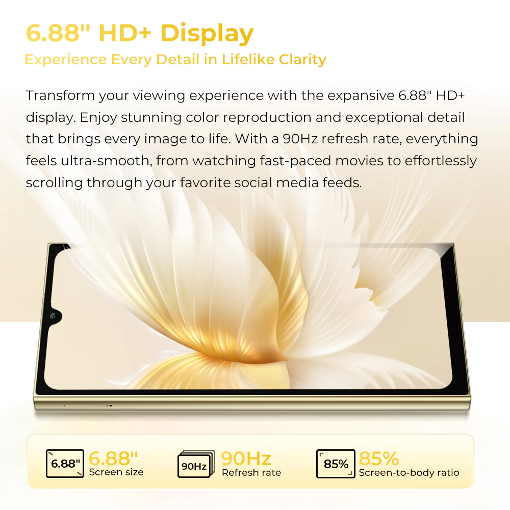 Oukitel C61 Pro 6.88-inch 5150mAh Battery 9.5mm Ultra-thin Body SmartPhone(8GB+256GB) - Image 6