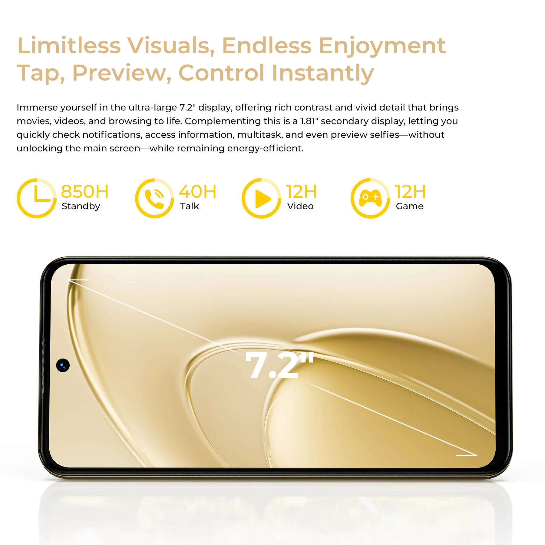 Oukitel C68 Plus 7.2-inch 6000mAh Battery 9.5mm Ultra-thin Body Smartphone(8GB+512GB) - Image 6