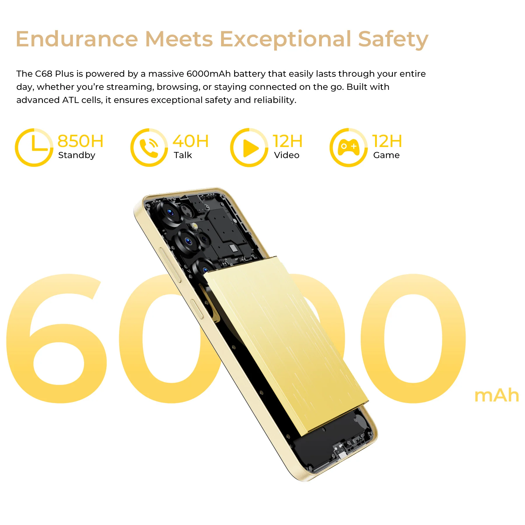 Oukitel C68 Plus 7.2-inch 6000mAh Battery 9.5mm Ultra-thin Body Smartphone(8GB+512GB) - Image 8