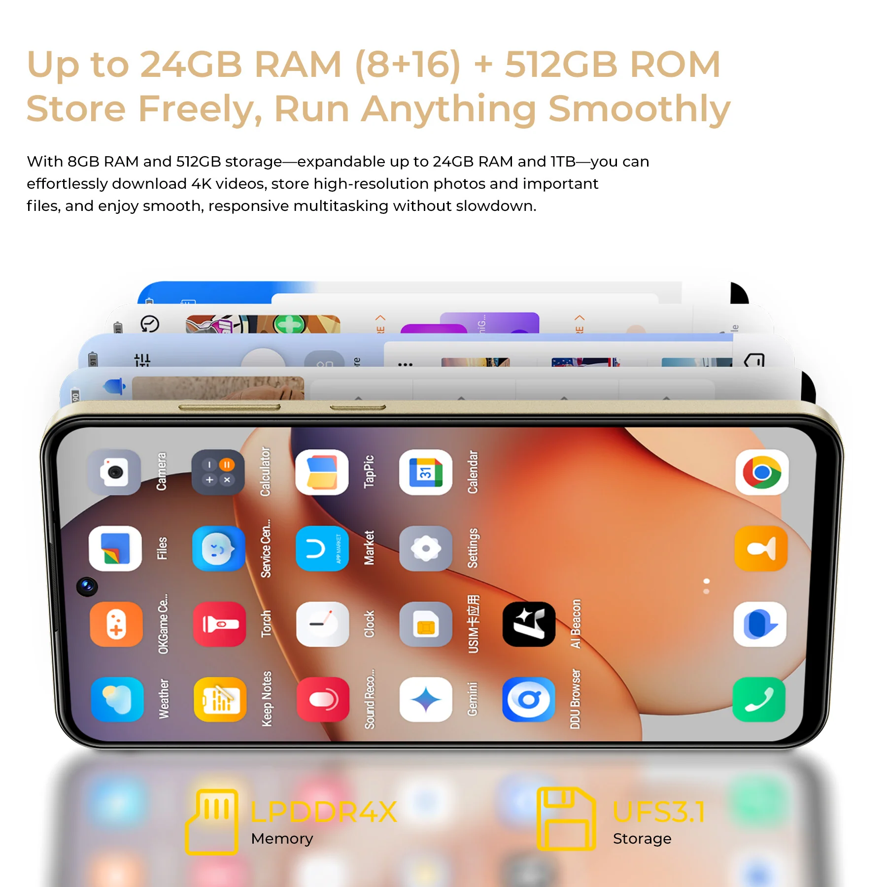 Oukitel C68 Plus 7.2-inch 6000mAh Battery 9.5mm Ultra-thin Body Smartphone(8GB+512GB) - Image 9