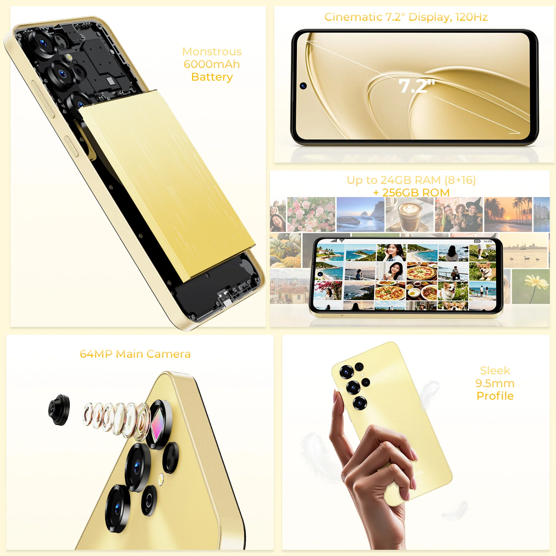 Oukitel C68 7.2-inch 6000mAh Battery 9.5mm Ultra-thin Body Smartphone(8GB+256GB) - Image 5
