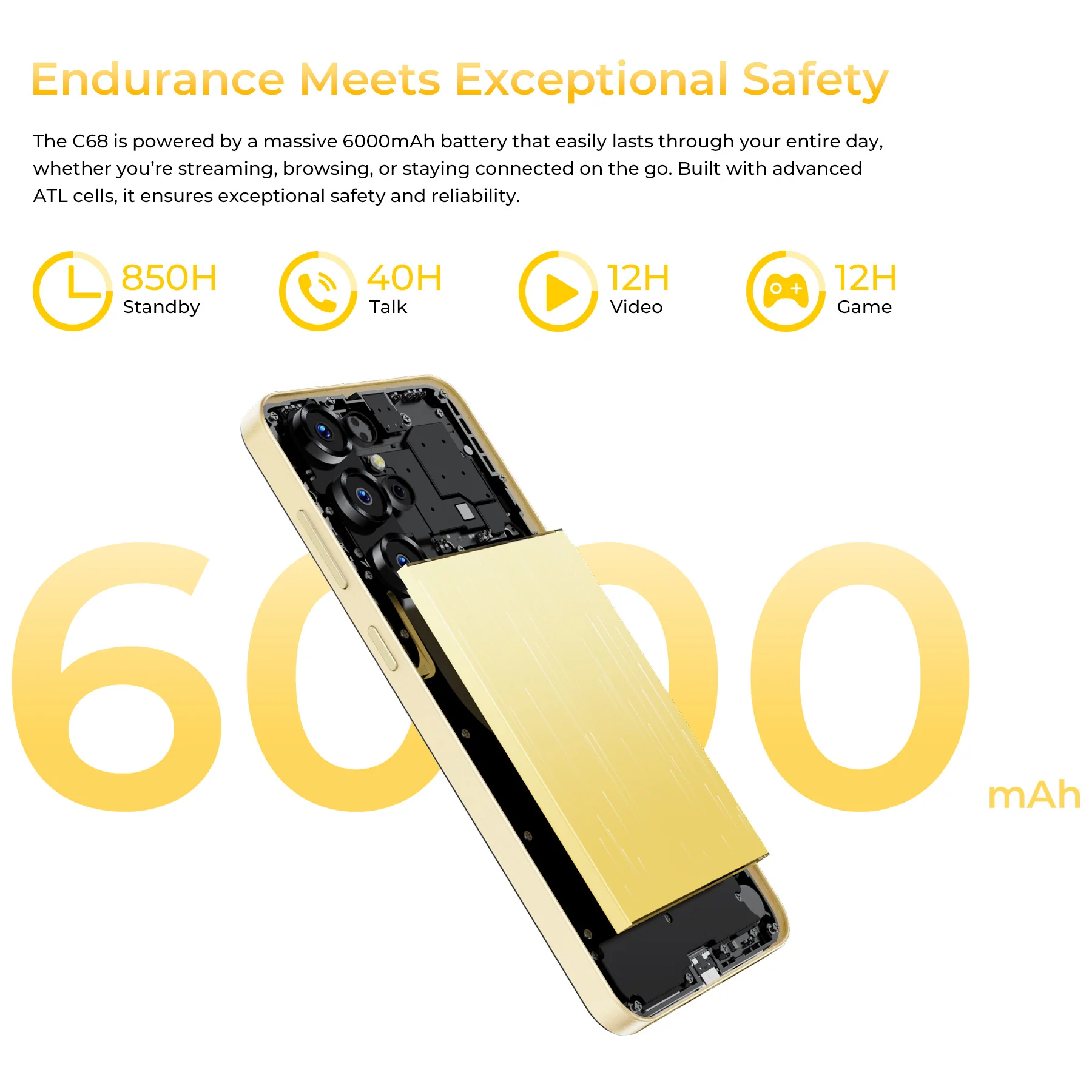 Oukitel C68 7.2-inch 6000mAh Battery 9.5mm Ultra-thin Body Smartphone(8GB+256GB) - Image 8