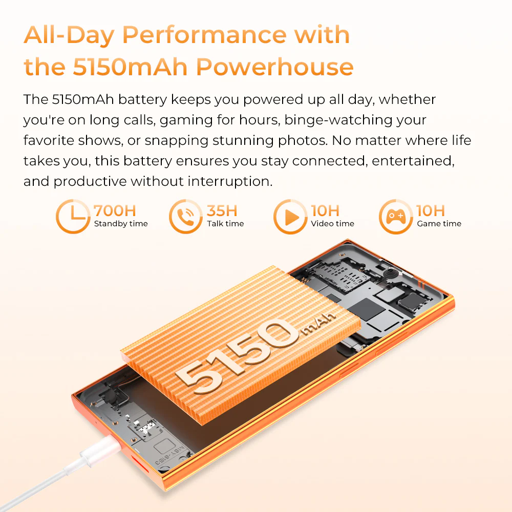 OUKITEL C72-EV 6.88-inch 5150mAh Battery 9.5mm Ultra-thin Body Smartphone(4GB+128GB) - Image 10