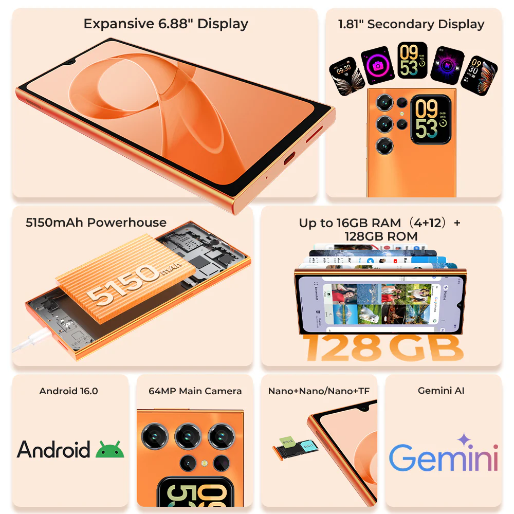 OUKITEL C72-EV 6.88-inch 5150mAh Battery 9.5mm Ultra-thin Body Smartphone(4GB+128GB) - Image 6