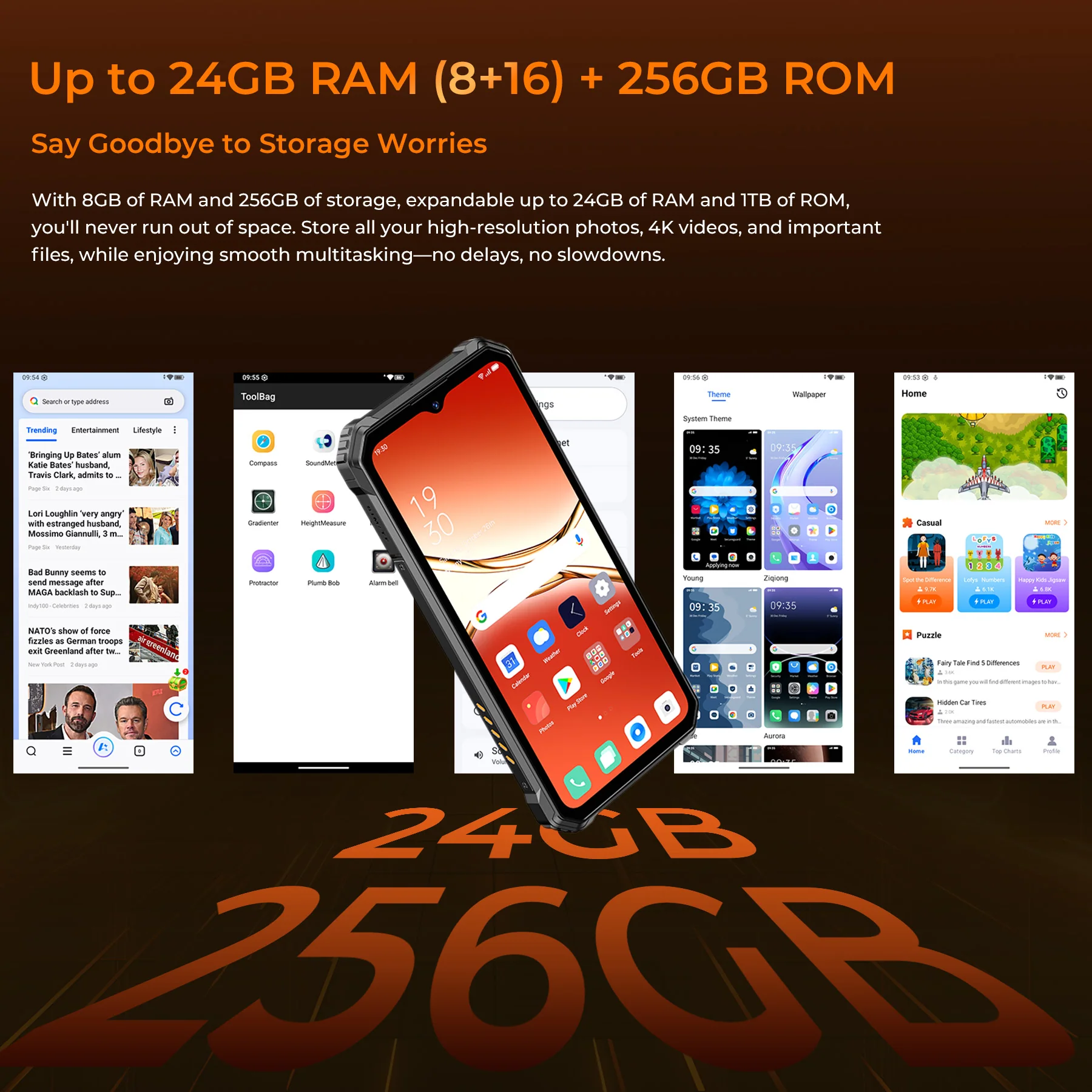 OUKITEL G6-EV 5G Rugged Phone 6.52'' HD+ Display 10,600mAh Big Battery 64MP Camera Android 16(8GB+256GB) - Image 6