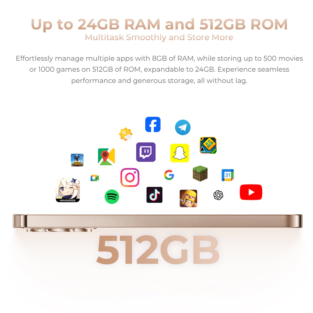 Oukitel P1 Pro 6.7-inch 5150mAh Battery 8.2mm Ultra-thin Body Smartphone(8GB+512GB) - Image 7