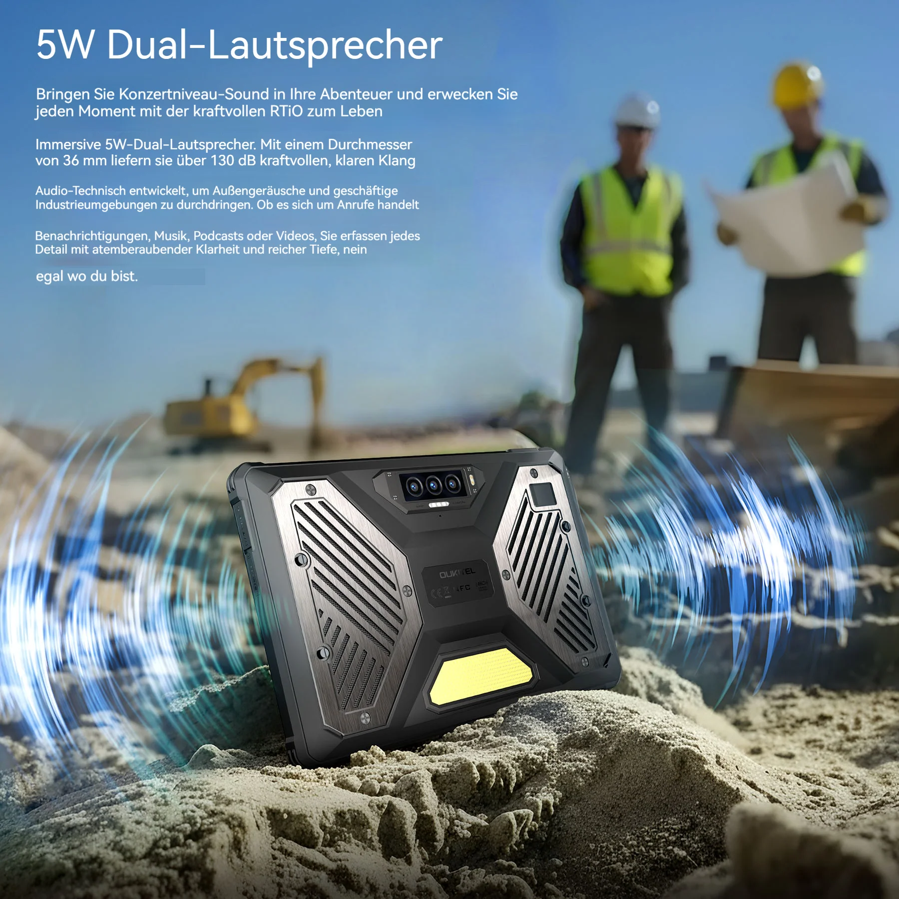 OUKITEL RT10  5G Rugged Tablet – 11-Zoll-Display, Dimensity 7400X, 25.000-mAh-Akku, 64-MP-Kamera, Android 15 (12 GB + 512 GB) - Image 8