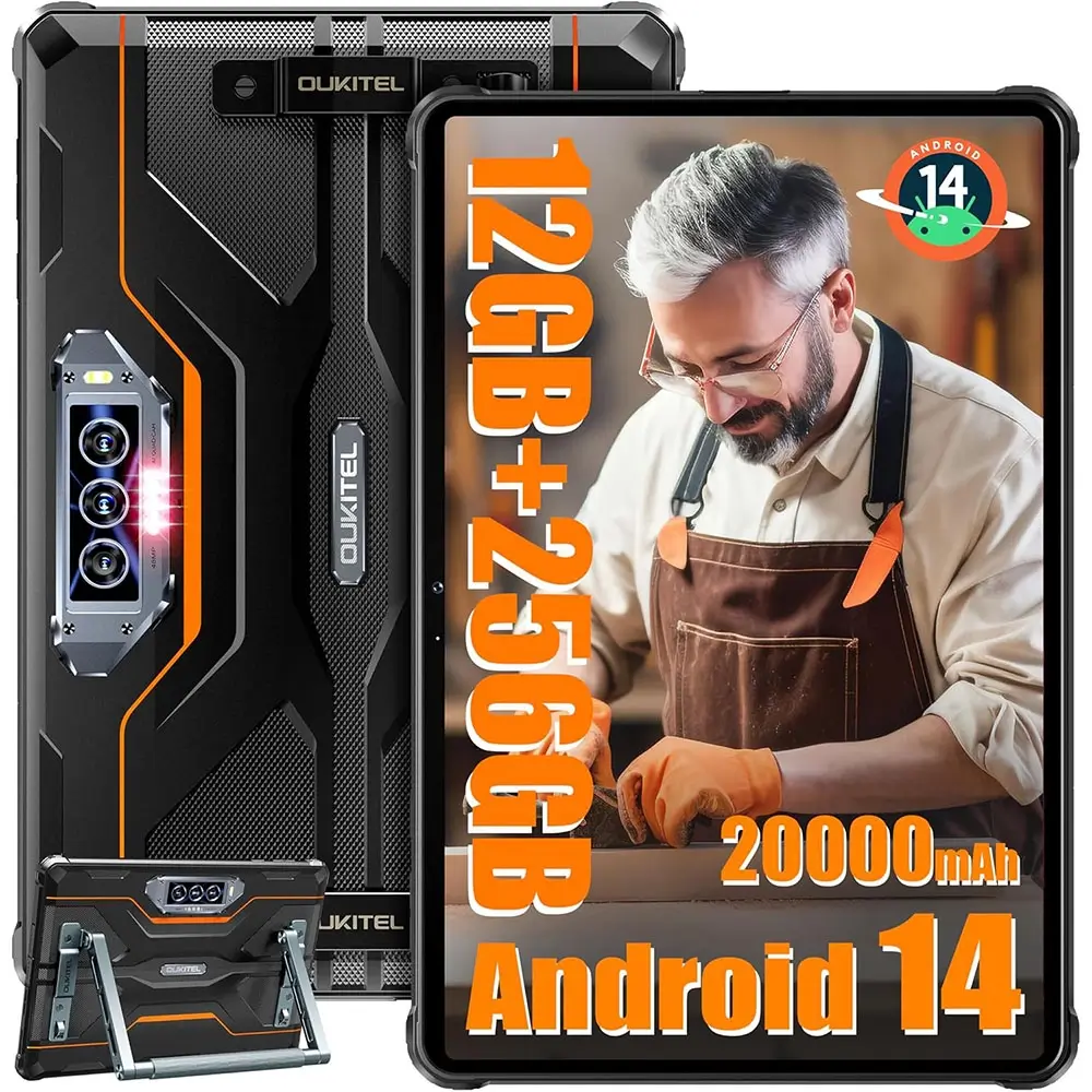 Oukitel RT8 Rugged-Tablet 11-Zoll 2K Display 20000mAh Akku 48MP Sony-Kamera（Mit Ständer ） - Image 3