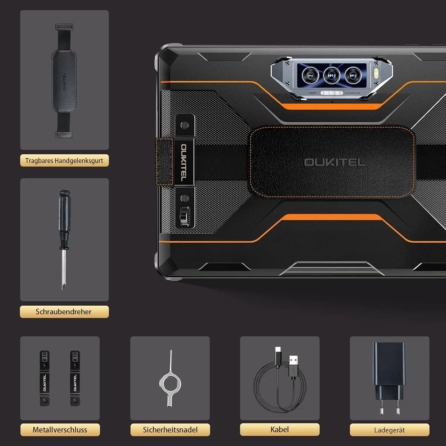 Oukitel RT8 Rugged-Tablet 11-Zoll 2K Display 20000mAh Akku 48MP Sony-Kamera（Mit Ständer ） - Image 6