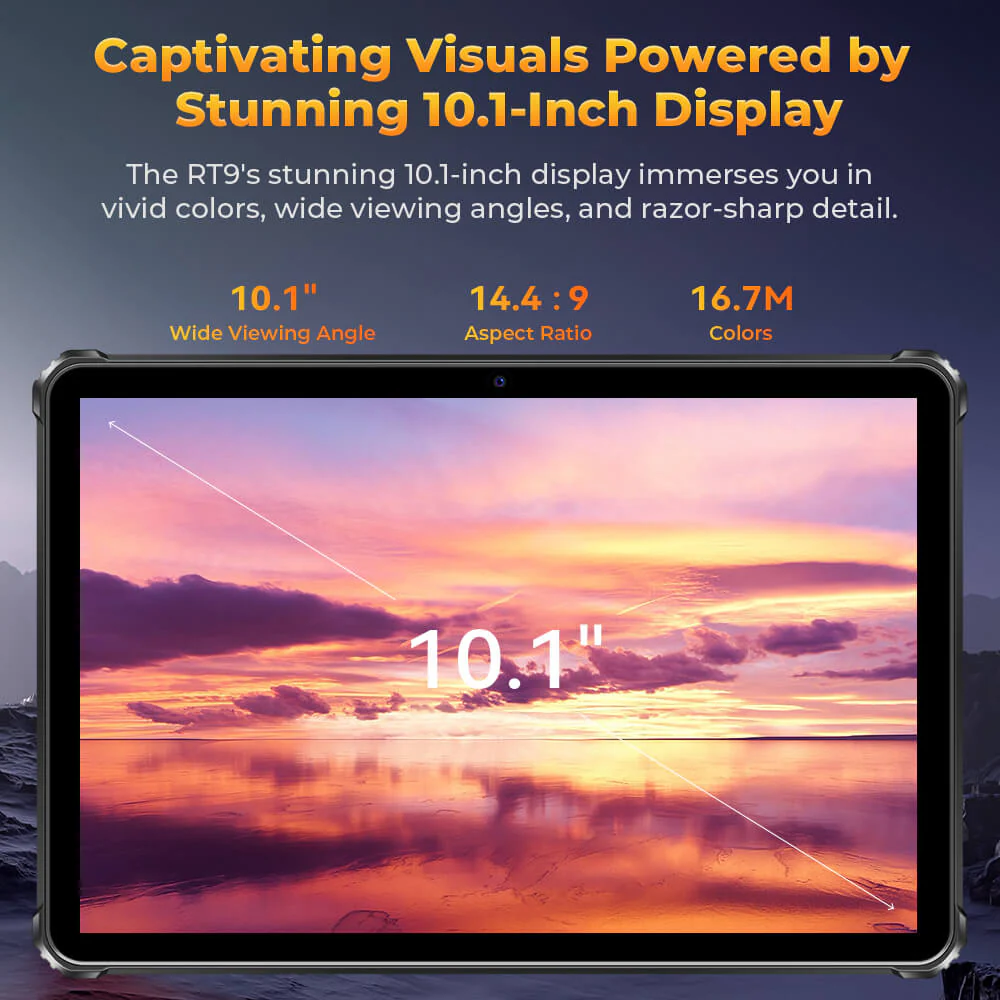 Oukitel RT9 Rugged Tablet 10.1-inch 2K 11000mAh Big Battery 16MP Camera Android 14 (24GB+256GB) - Image 5