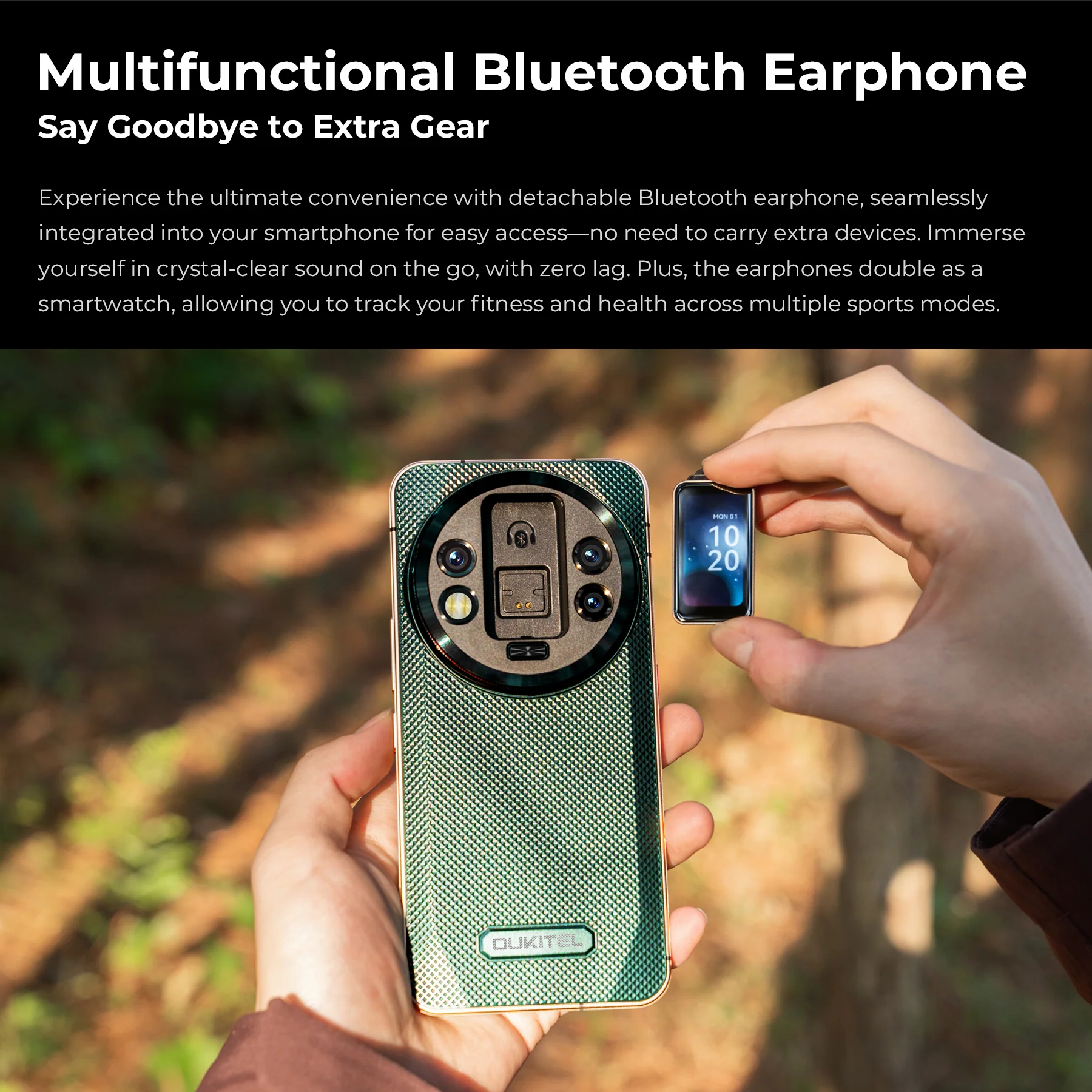 Oukitel WP200 Pro - Das weltweit erste modulare, robuste Telefon mit abnehmbarem Ohrhörer/SmartWatch, AI-fähig, 5G, 6,7'' AMOLED-Display, 8800 mAh, Android 15 (24GB+ITB NFC) - Image 4
