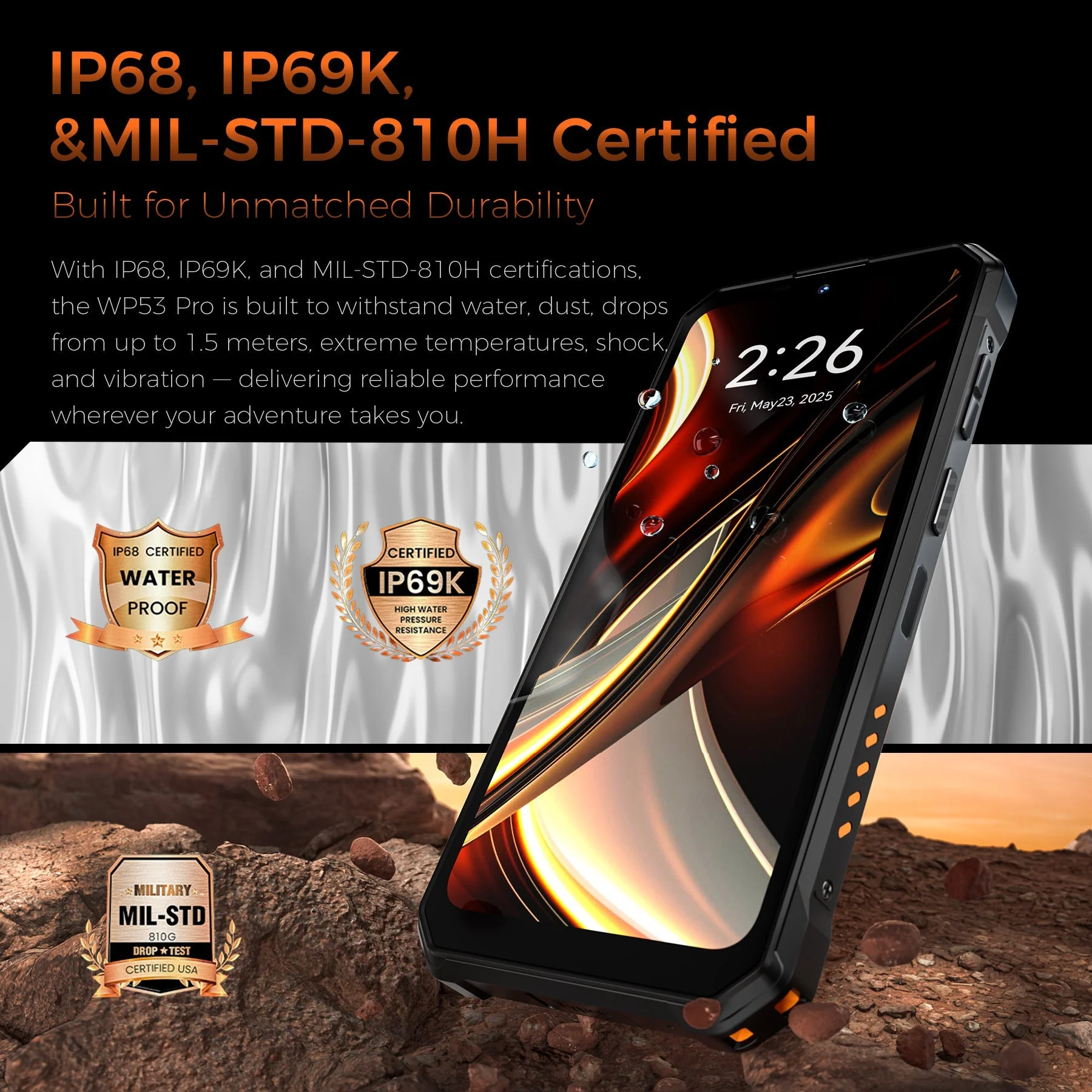 Oukitel WP53 Pro 4G Rugged Phone 6.52'' FHD+ Display 11000mAh Big Battery 50MP Camera Android 15(8GB+256GB NFC) - Image 7