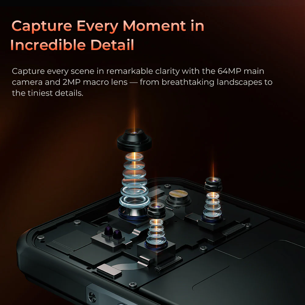 Oukitel WP55 S 4G Rugged Phone 6.6'' FHD+ Display 11000mAh Big Battery 64MP Camera Android 15(12GB+512GB NFC) - Image 9