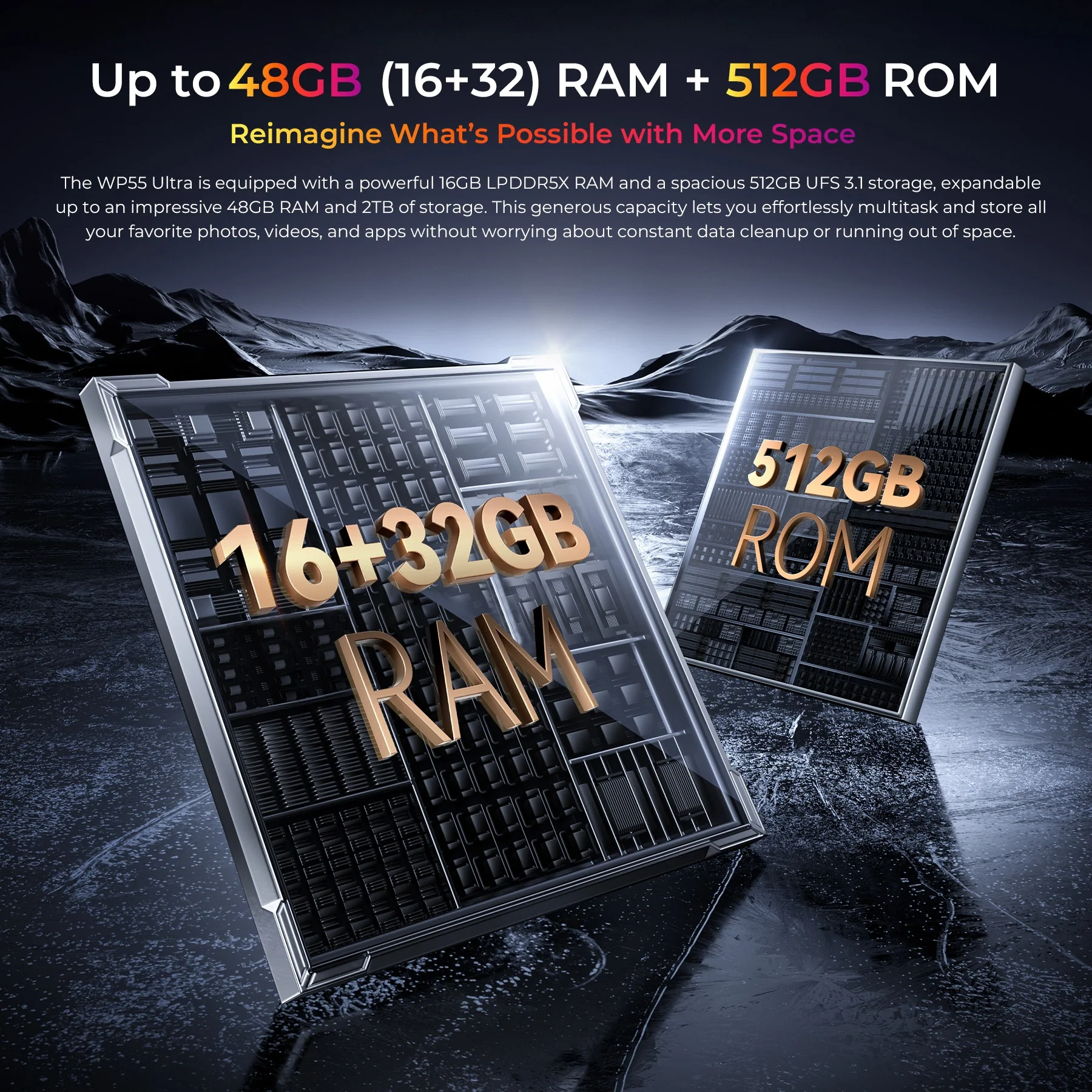 Oukitel WP55 Ultra 5G Rugged Phone 6.6'' HD+ Display 11,000mAh Big Battery 108MP Camera Android 15(12GB+512GB) - Image 8