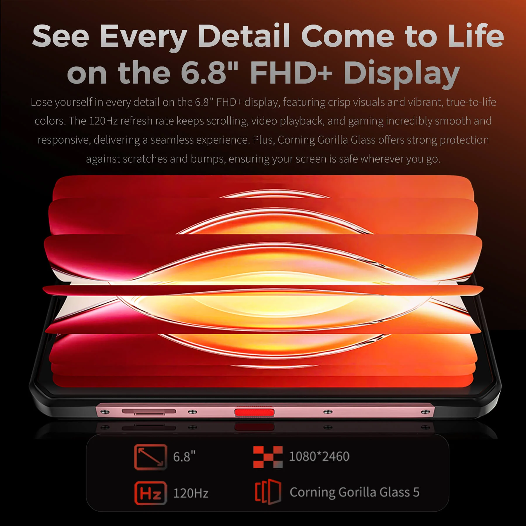 Oukitel WP56 5G Rugged Phone 6.8'' FHD+ Display 16,000mAh Big Battery 108MP Camera Android 15(12GB+512GB NFC) - Image 6