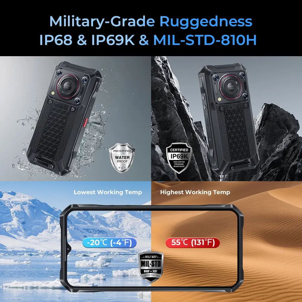 Oukitel WP33 Pro 5G Rugged Smartphone mit 136dB Lautsprecher 22000mAh Akku 6,6-Zoll FHD+ Bildschirm(24+256GB NFC) - Image 8